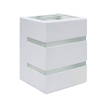 Arandela Quadro Aleta 2 Fachos Lente Vidro